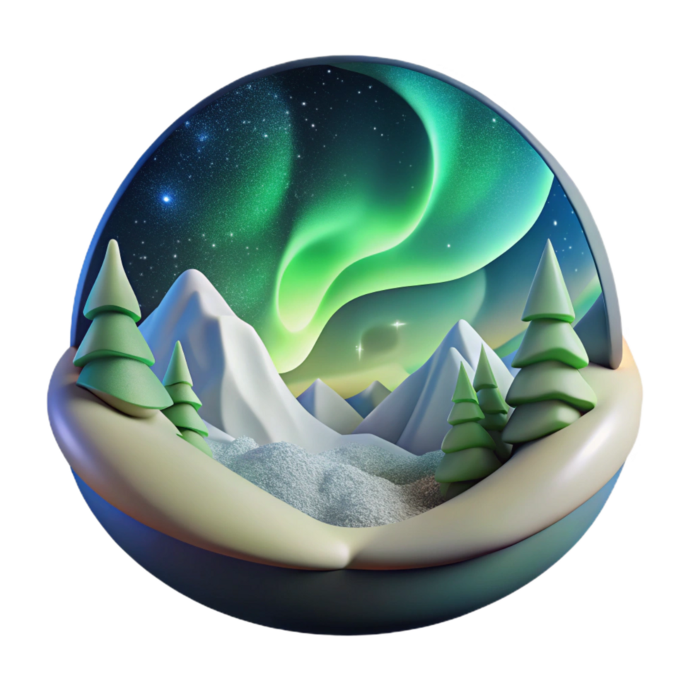 dramatic classic Northern Lights Photography Composition Cutout Image authentic png