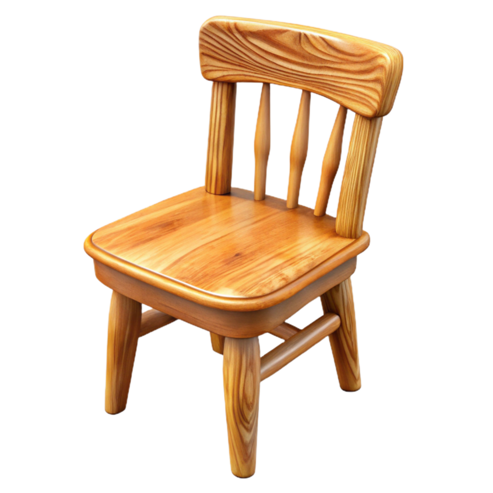 stunning vintage Oak Wood Chair Back Detail Transparent Background genuine png