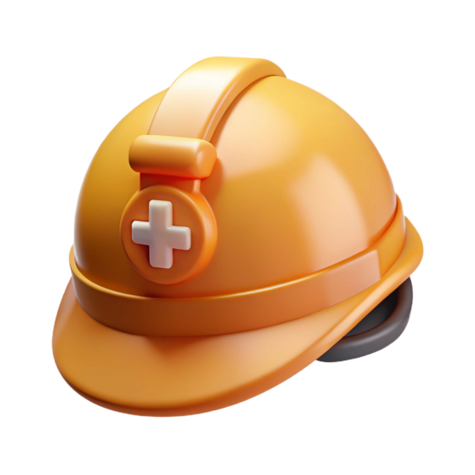 stunning creative Occupational Health Icon with Hard Hat Transparent Background premium png