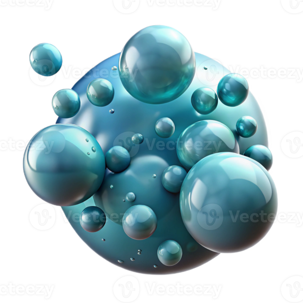 extraordinary minimalist Ocean Bubbles Rising Transparent Background detailed png