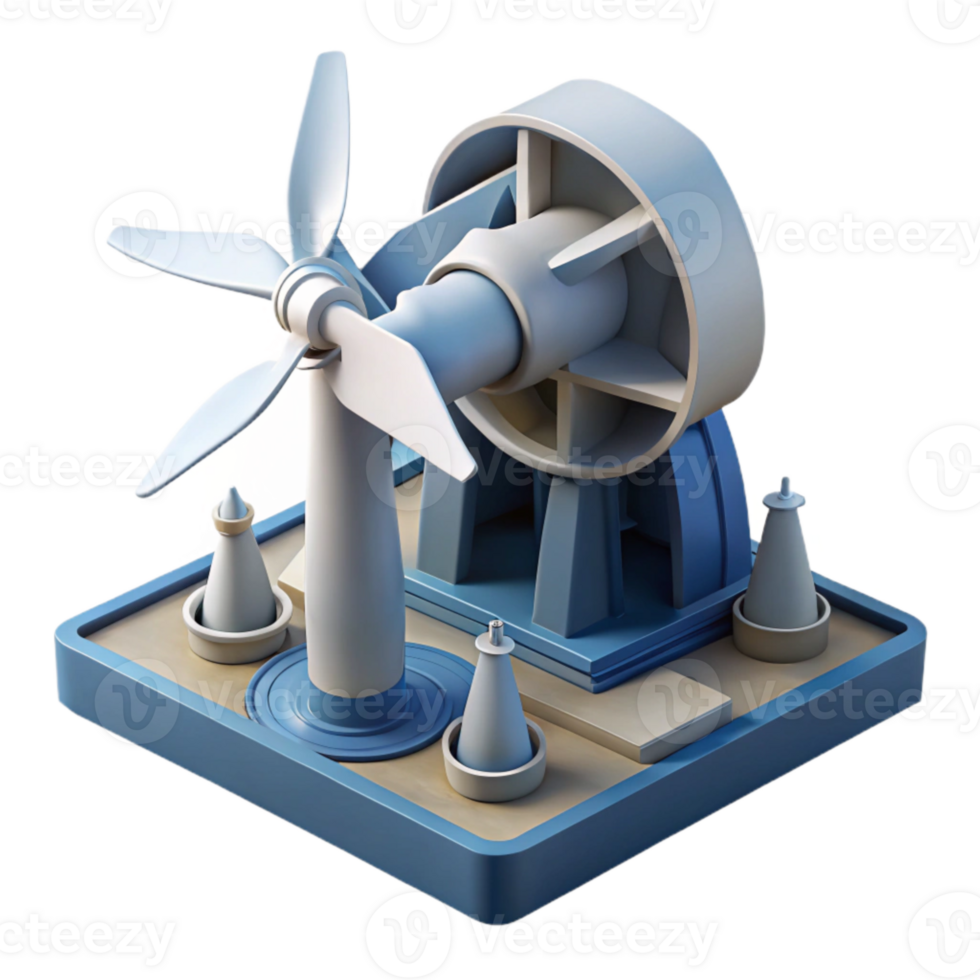 wonderful abstract Ocean Current Turbine Support Structure with Stable Design original png