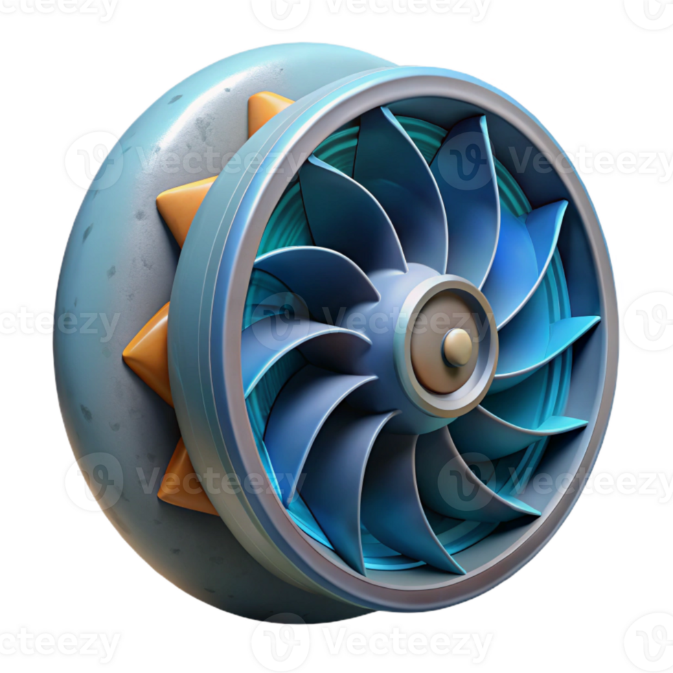 stunning modern Ocean Current Turbine Generator Casing Cutout with Protective Coating high quality png
