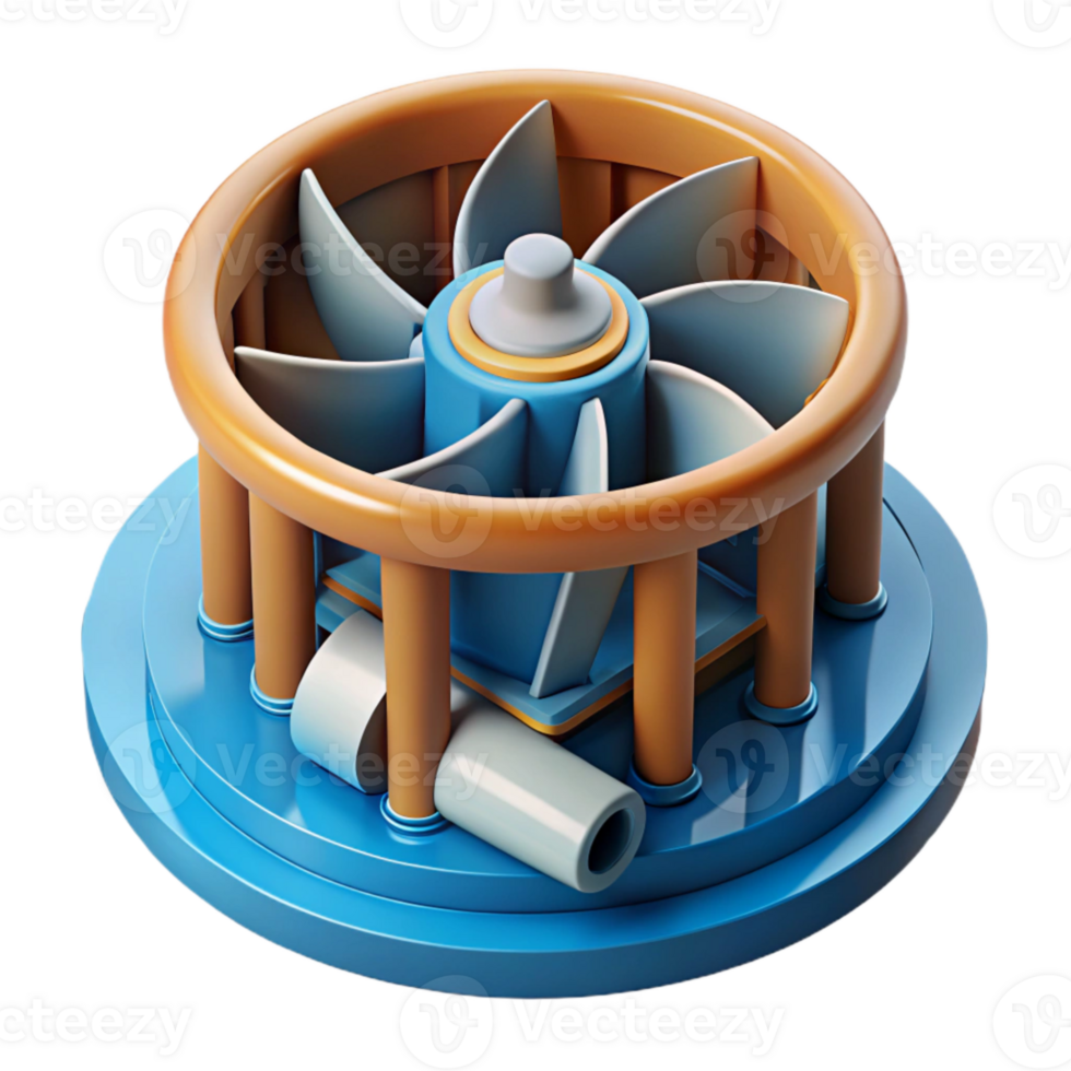 beautiful abstract Ocean Current Turbine Support Structure with Stable Design genuine png