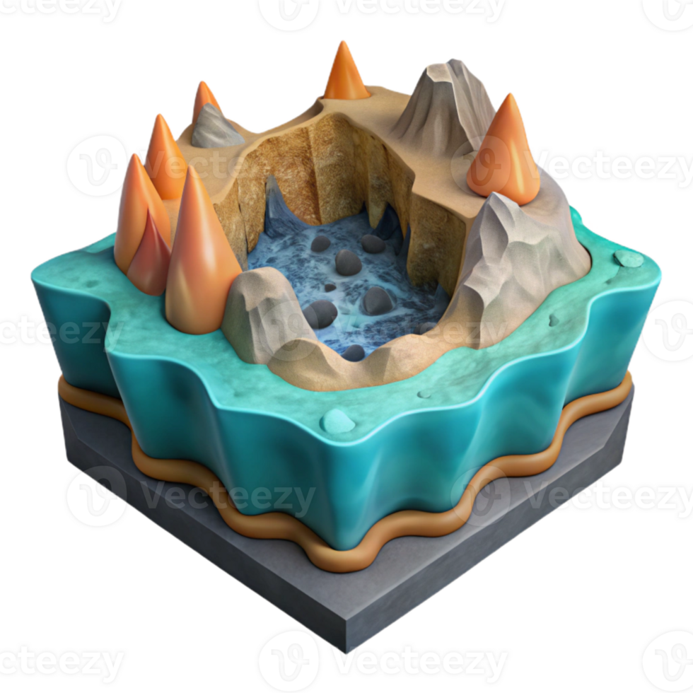 impressive modern Ocean Floor Hydrothermal Vent Diagrammatic View original png