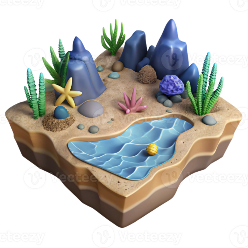 wonderful modern Ocean Floor Landscape Cutout Sandy Bottom Isolated high quality png