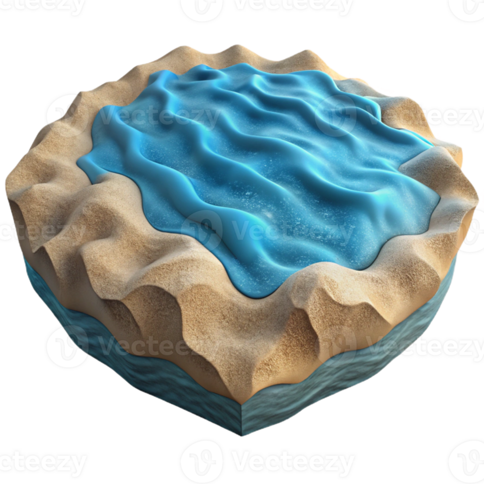 extraordinary artistic Ocean Floor with Sand Ripples Cutout Textured Surface high quality png
