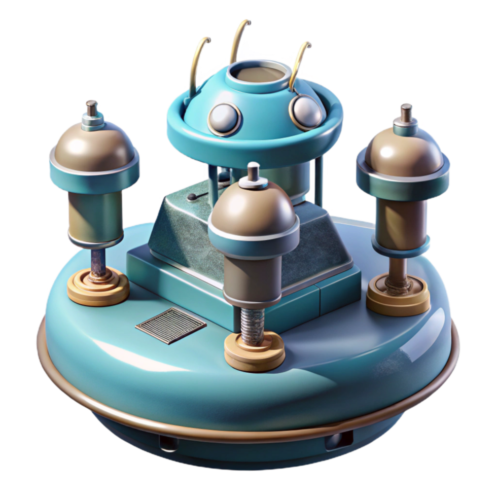 dramatic rustic Oceanographic Sensor Array Detailed Render Transparent Background high resolution png