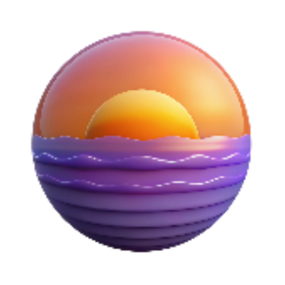 stunning classic Ocean Sunset Cutout Orange and Purple Hues high resolution png