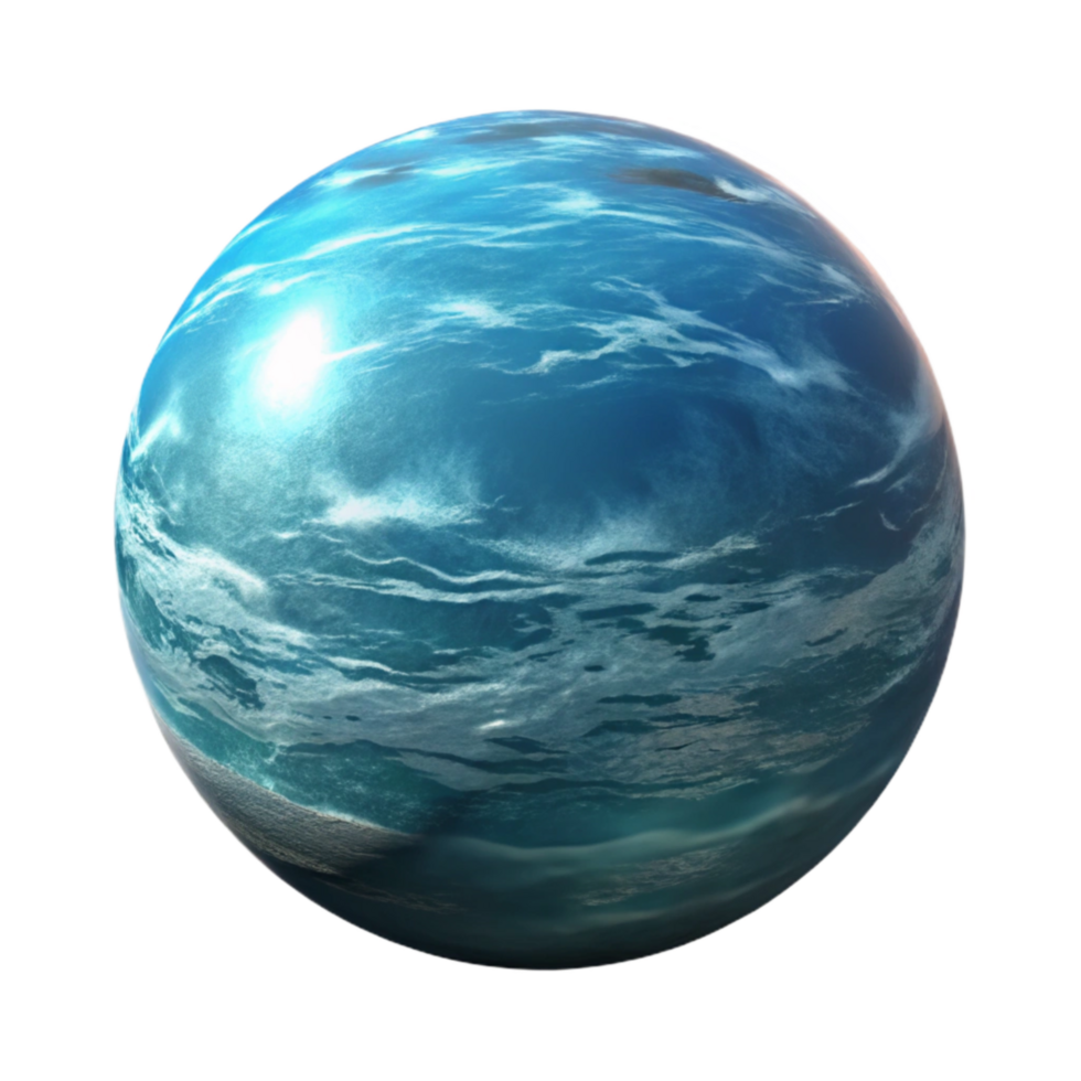 vibrant traditional Ocean Surface Calm and Reflective Isolated Cutout genuine png