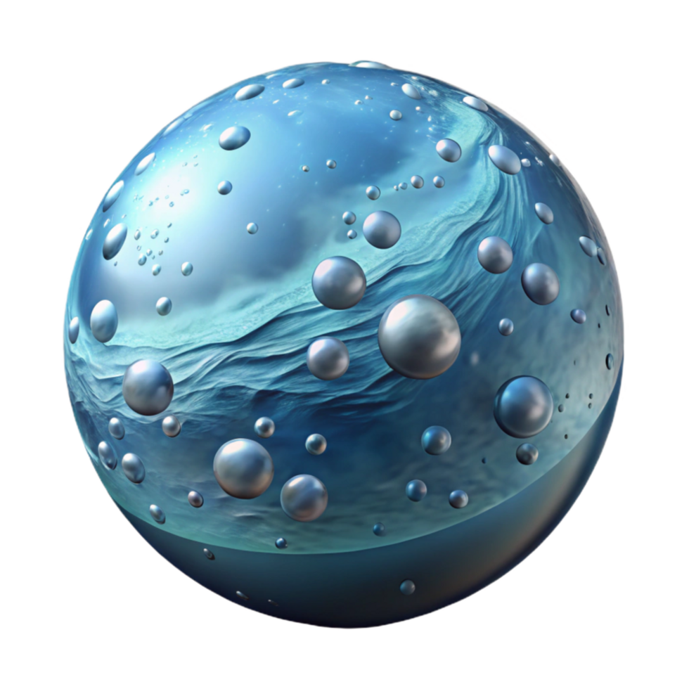 wonderful artistic Ocean Surface with Bubbles Cutout Sparkling Water exclusive png