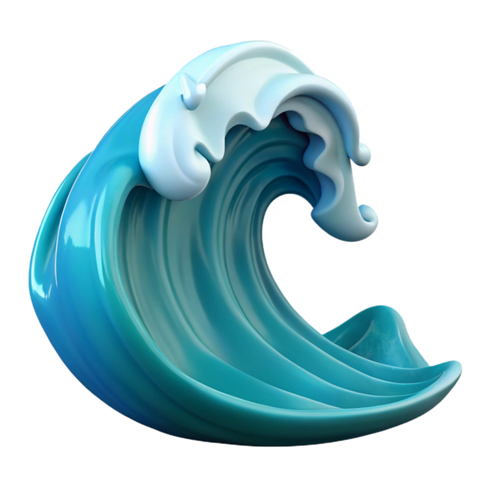 beautiful vintage Ocean Wave Cresting Element high quality png