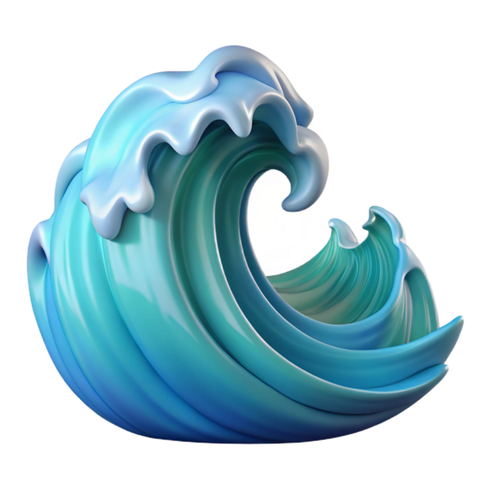dramatic creative Ocean Wave Cresting Element high quality png