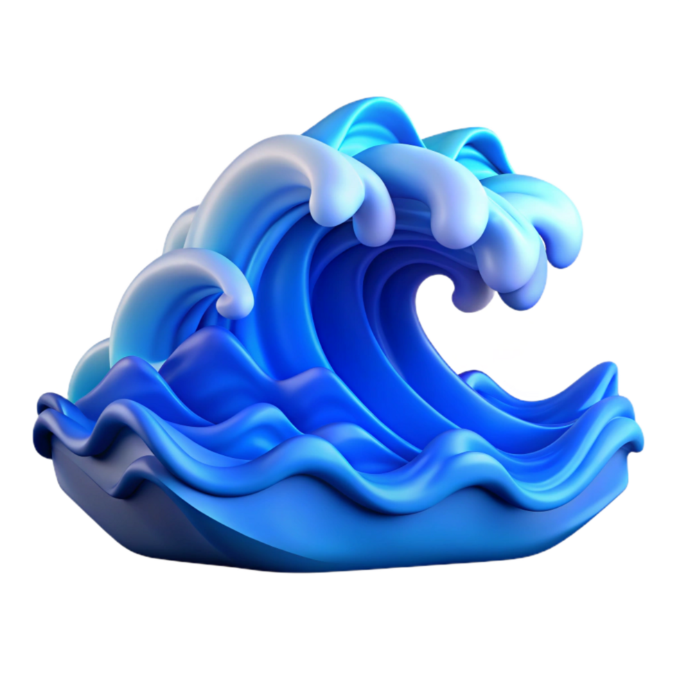 dramatic modern Ocean Waves Blue Water Seascape Cutout exclusive png