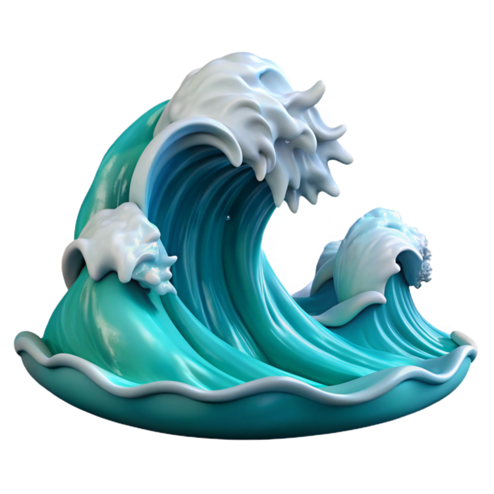 serene modern Ocean Waves Crashing Dramatic Lighting Cutout png