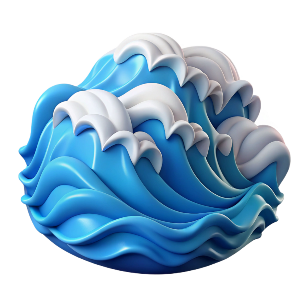 extraordinary traditional Ocean Waves Pattern Cutout Isolated high quality png