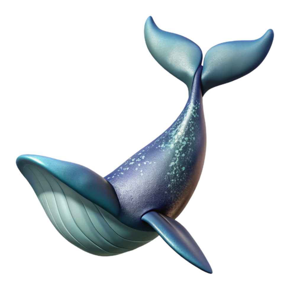 magnificent creative Ocean Whale Tail Diving Deep high quality png