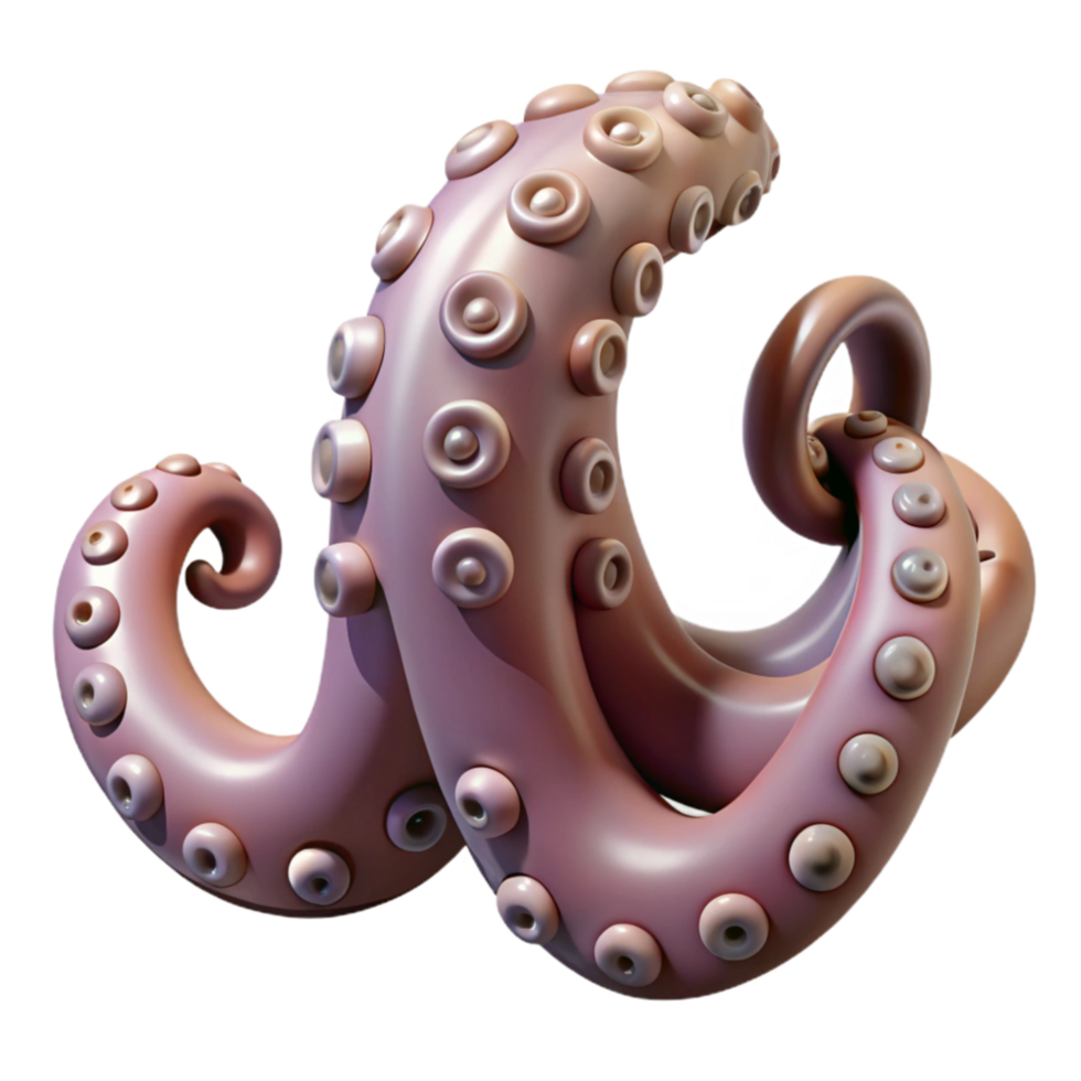 stunning abstract Octopus Tentacle Cutout Suction Cups Visible Isolated professional png