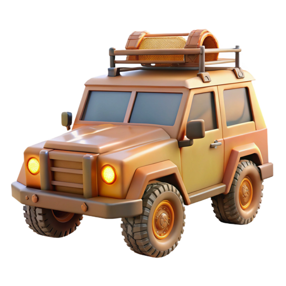 stunning minimalist Off Road Vehicle with Spare Tire Cutout detailed png