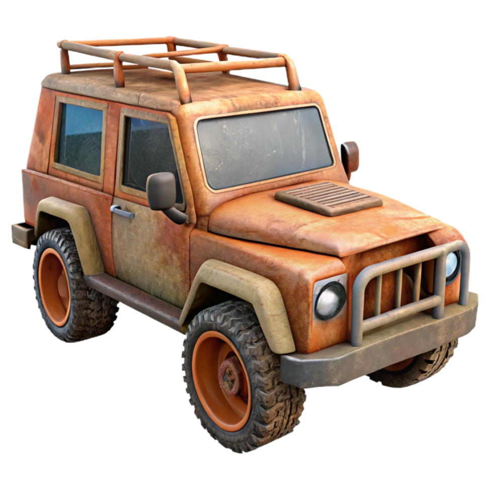 beautiful creative Off Road Vehicle with Spare Tire Cutout premium png