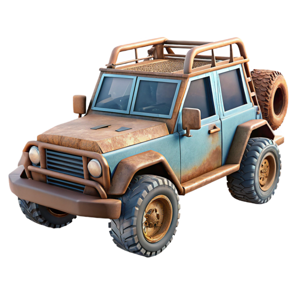 wonderful abstract Off Road Vehicle with Spare Tire Cutout genuine png