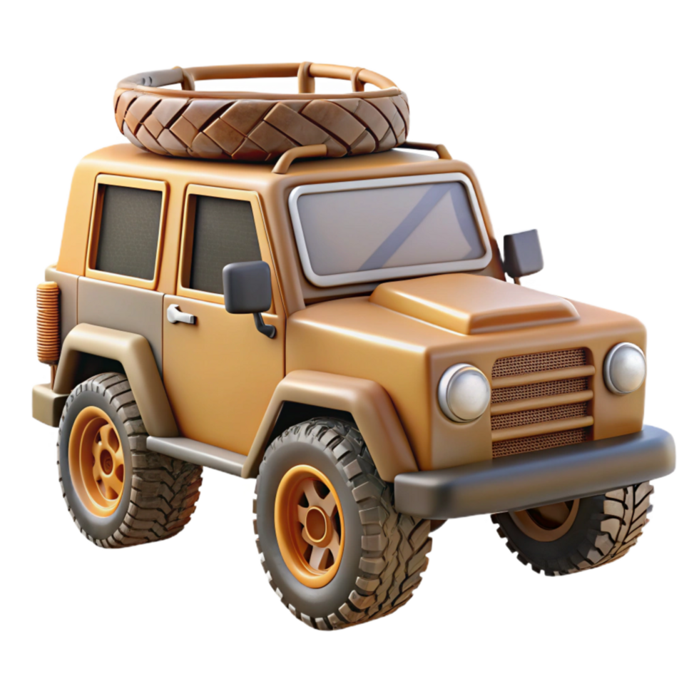 impressive vintage Off Road Vehicle with Spare Tire Cutout original png