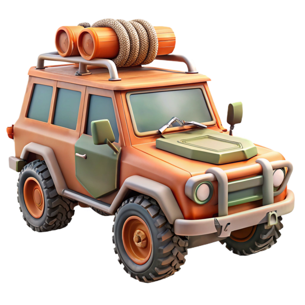 beautiful classic Off Road Vehicle with Spare Tire Cutout professional png