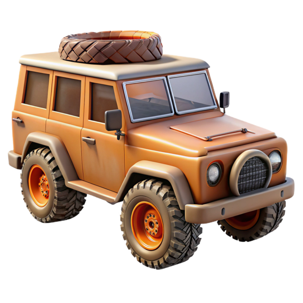 dramatic traditional Off Road Vehicle with Spare Tire Cutout original png