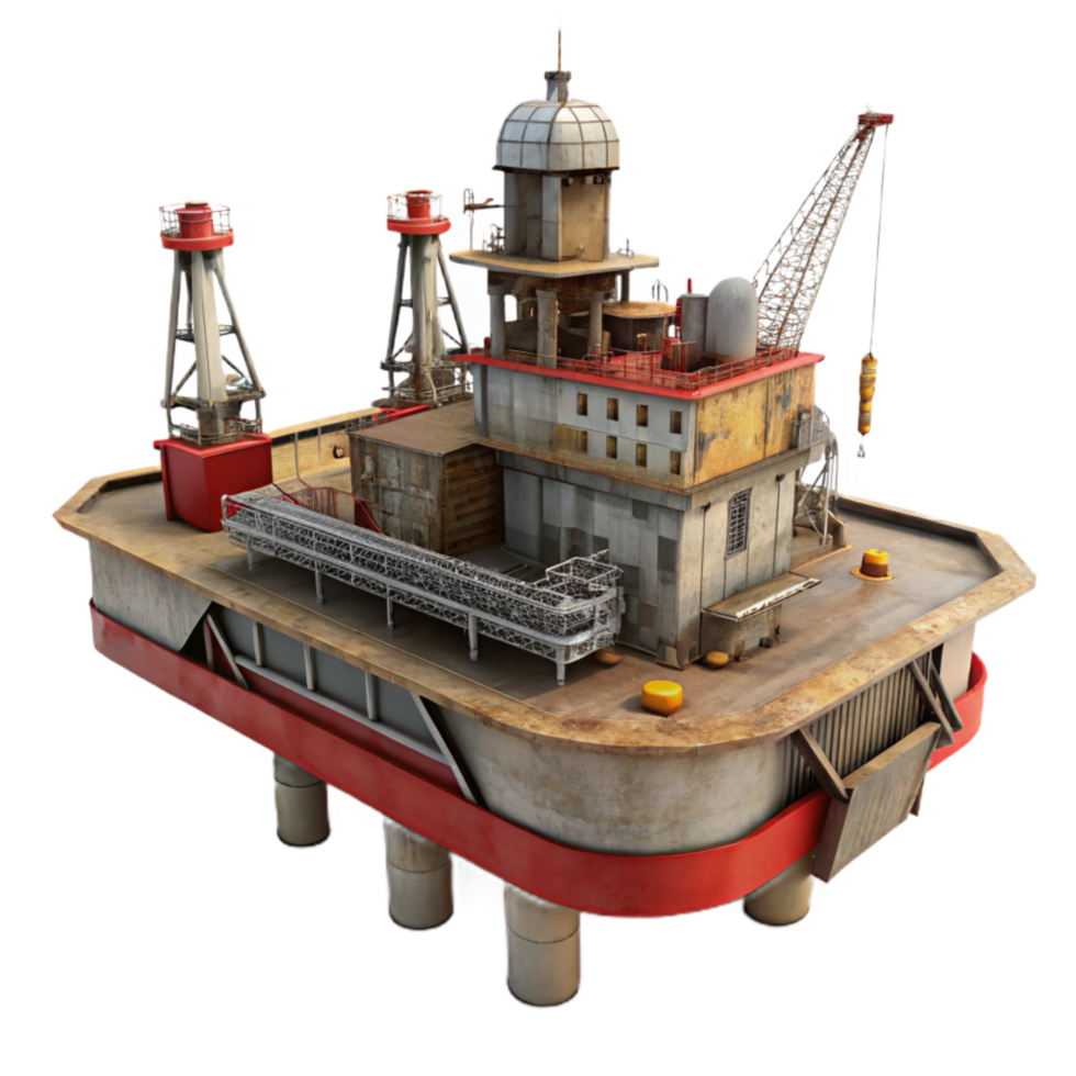 elegant classic Offshore Oil Rig Supply Vessel Side Profile Cutout authentic png