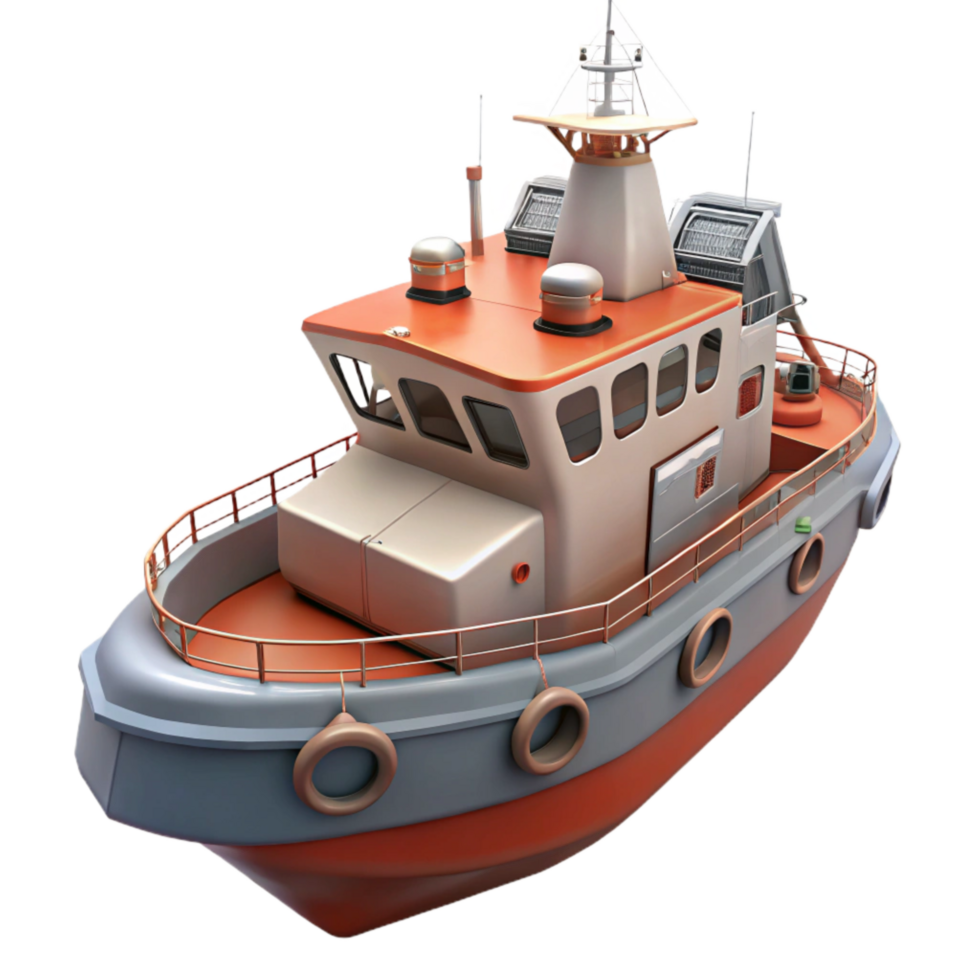 magnificent creative Offshore Wind Farm Service Vessel Side Profile Transparent Background high quality png