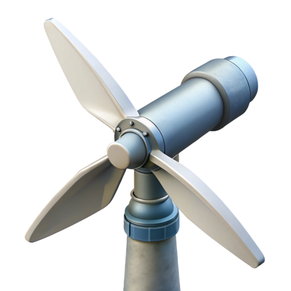 impressive contemporary Offshore Wind Turbine Nacelle Close Up Transparent Background exclusive png