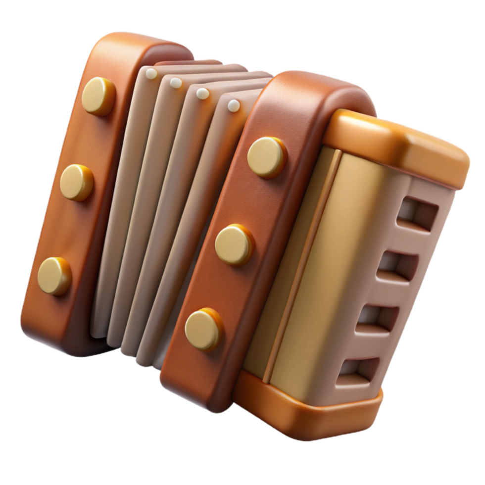 stunning creative Oktoberfest Accordion with Buttons Transparent Background authentic png
