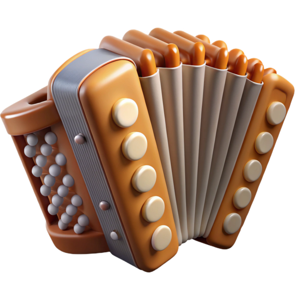extraordinary vintage Oktoberfest Accordion with Buttons Transparent Background premium png