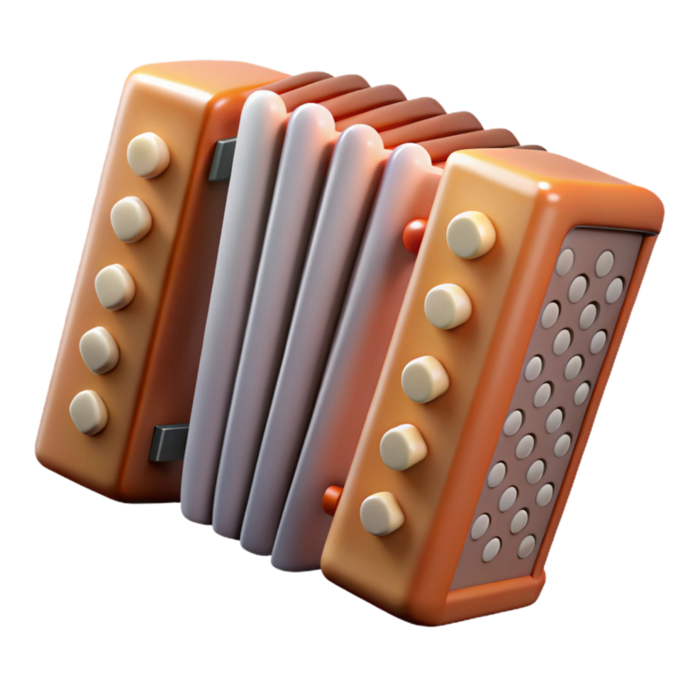impressive contemporary Oktoberfest Accordion with Buttons Transparent Background exclusive png
