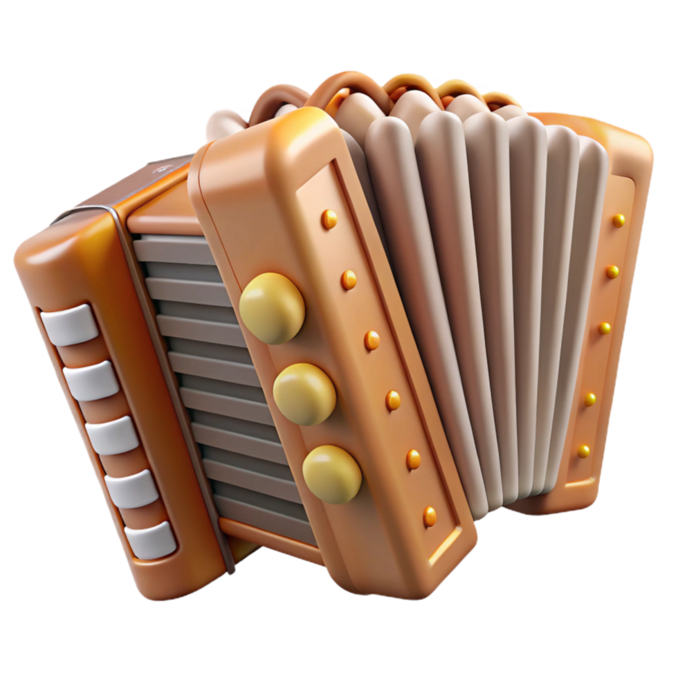 stunning modern Oktoberfest Accordion with Buttons Transparent Background detailed png