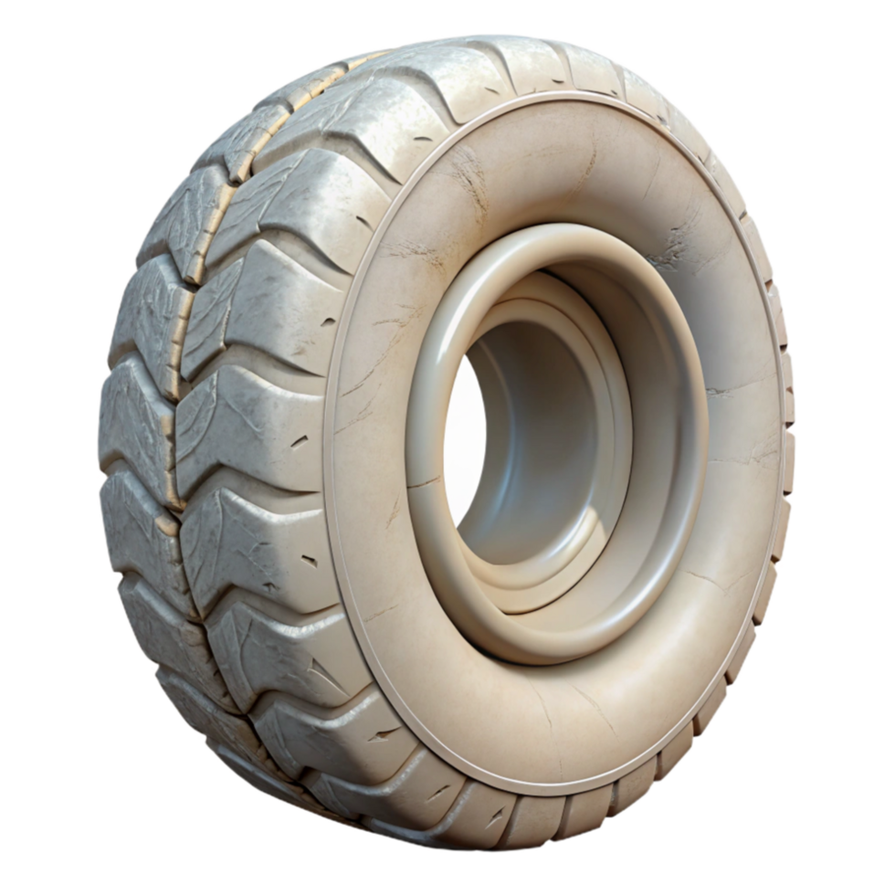 impressive minimalist Old Car Tire with Whitewall Detail Isolated authentic png
