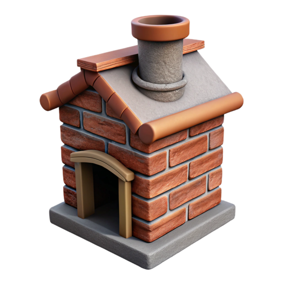 beautiful creative Old Chimney Cutout with Brick Detail high quality png