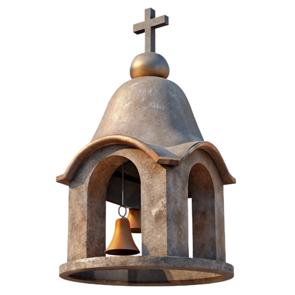 impressive contemporary Old Church Bell Tower Silhouette Transparent Background Cutout original png