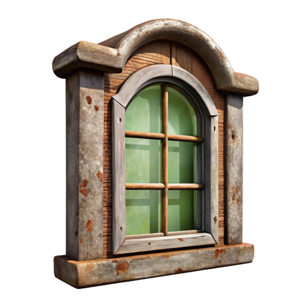 dramatic minimalist Old Farmhouse Window Frame Cutout high resolution png