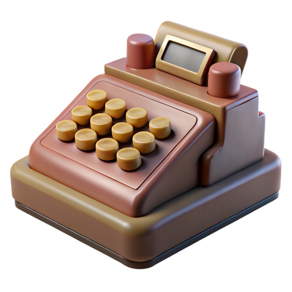 wonderful classic Old Fashioned Cash Register Keys Closeup Transparent Background exclusive png