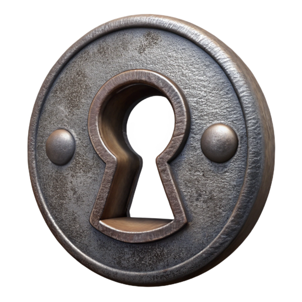 magnificent rustic Old Fashioned Keyhole Escutcheon Plate Cutout premium png