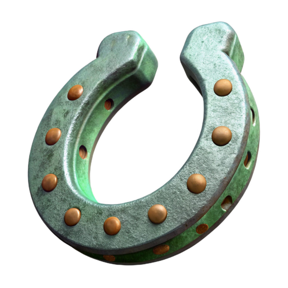 vibrant modern Old Horseshoe Lucky Symbol Cutout high quality png