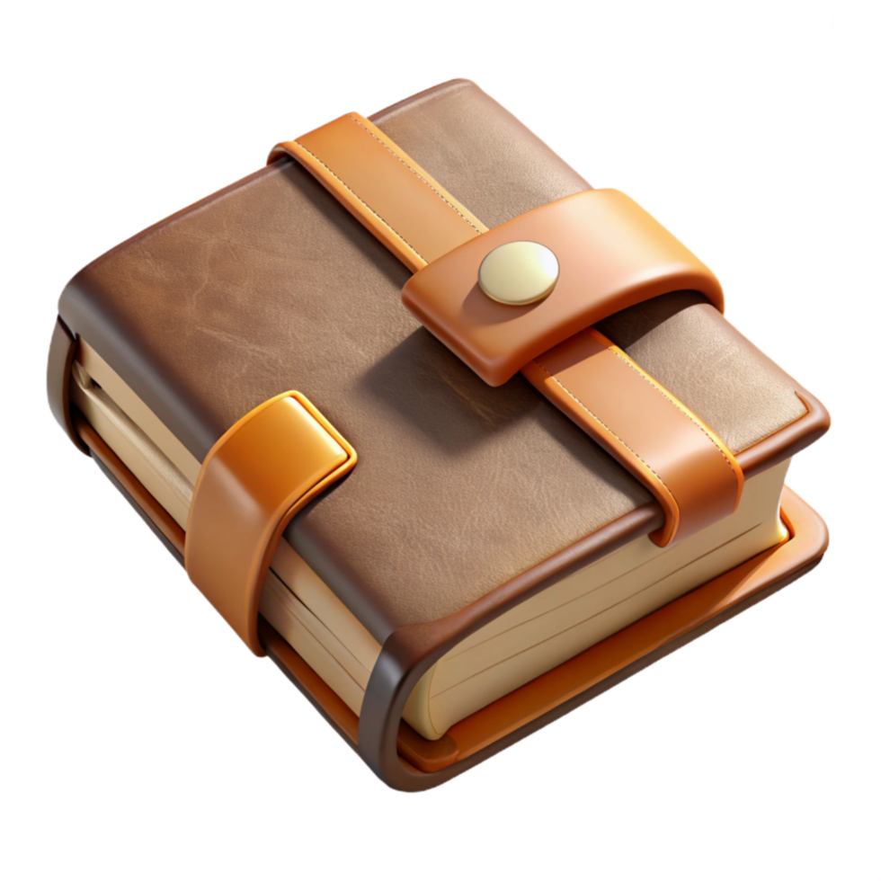 dramatic modern Old Leather Bound Journal Closed Cutout authentic png