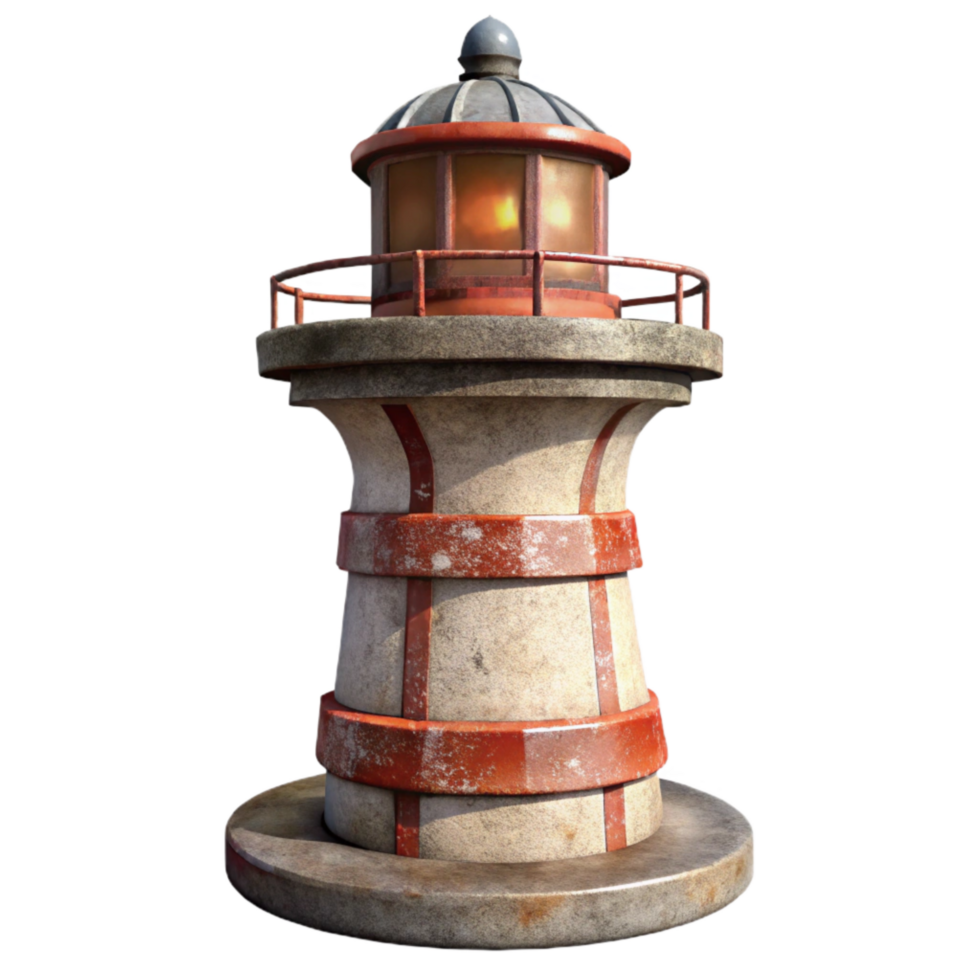 stunning traditional Old Lighthouse Beacon Light Isolated genuine png