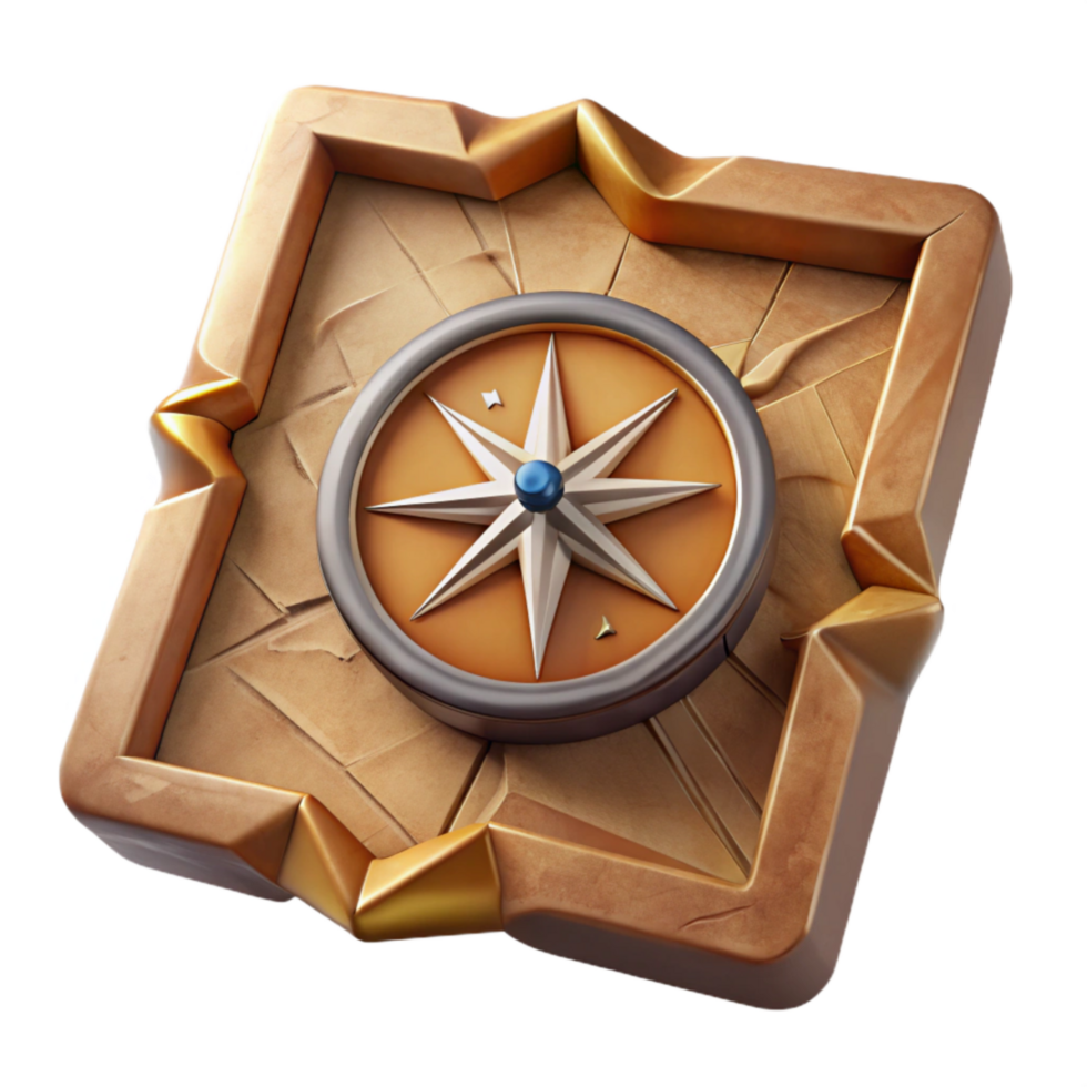 extraordinary minimalist Old Map Compass Rose Detail Cutout genuine png