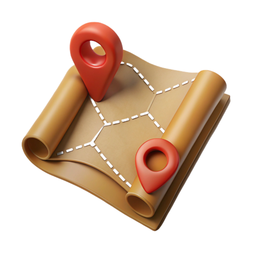 extraordinary contemporary Old Map with Route Marked Cutout genuine png