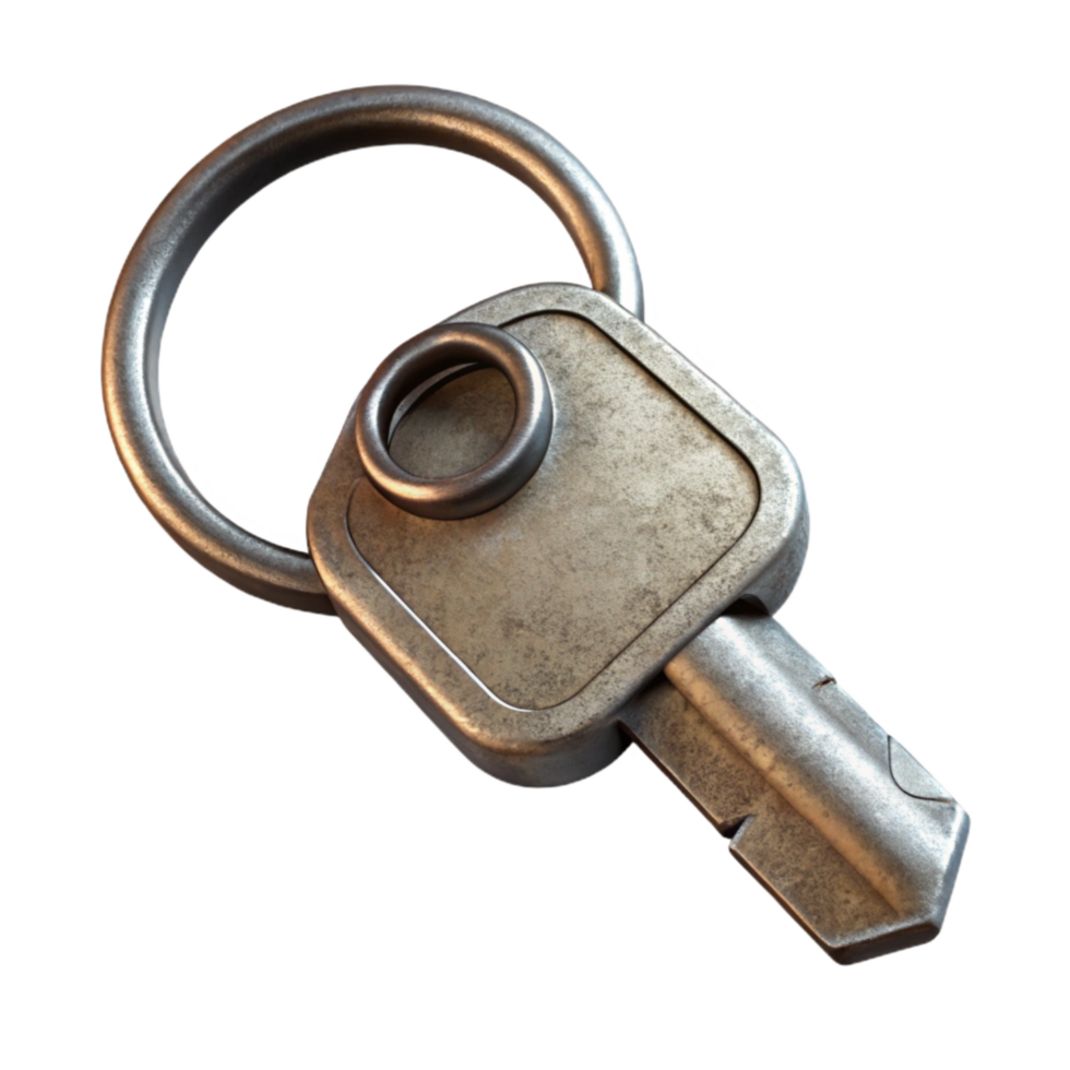 stunning classic Old Metal Key Ring Empty Isolated Cutout original png