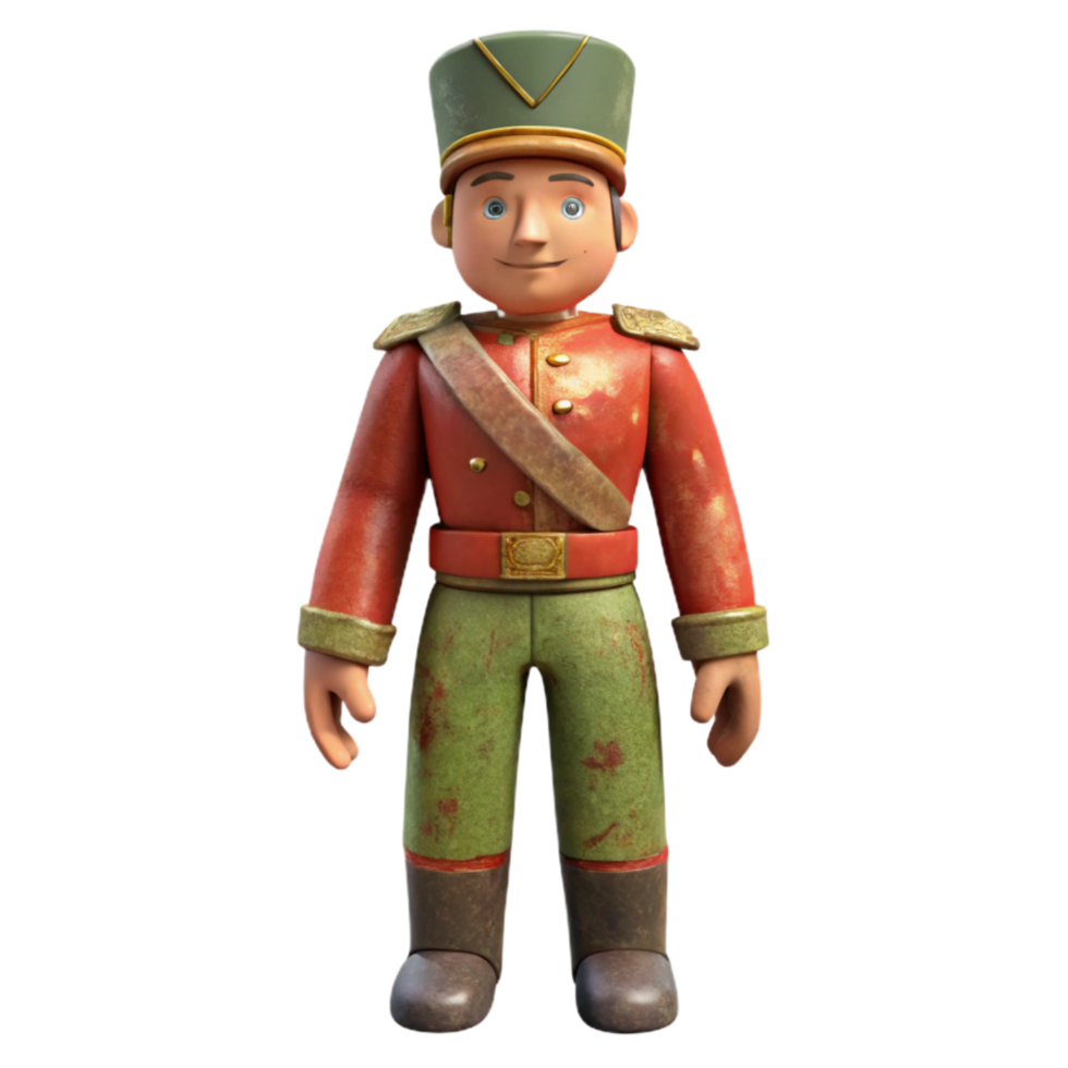 beautiful contemporary Old Toy Soldier Standing Pose Cutout professional png