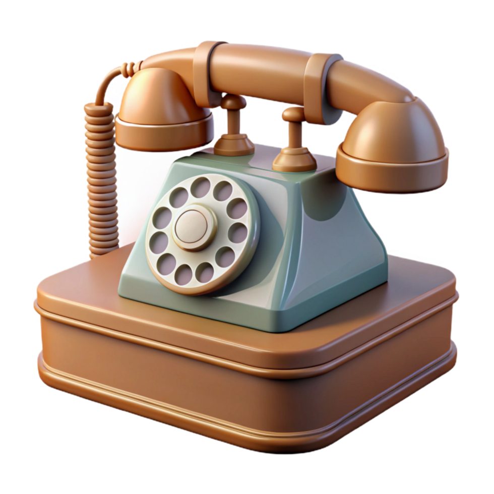 vibrant abstract Old Telephone on Desk Transparent authentic png