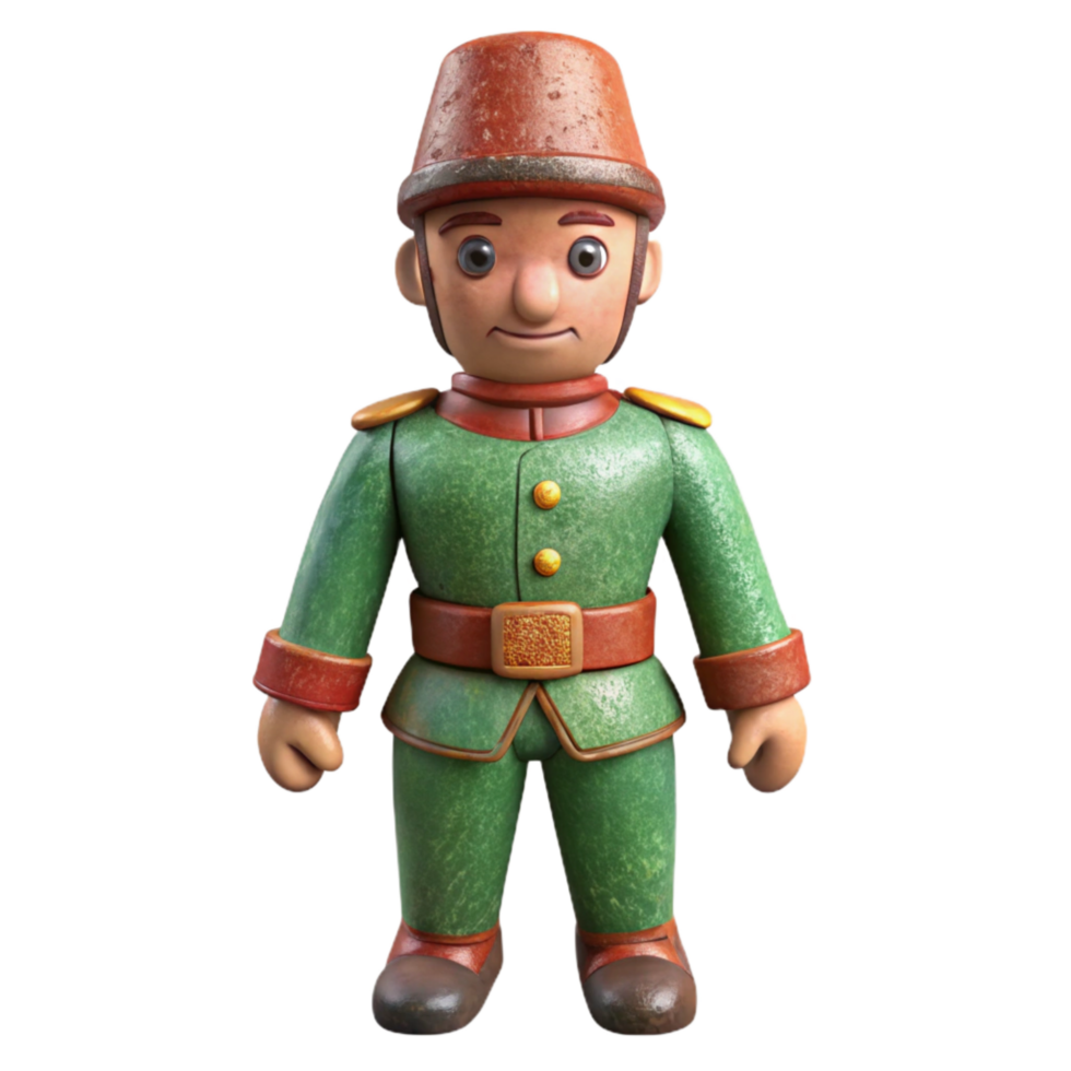 dramatic creative Old Toy Soldier Standing Pose Cutout high resolution png