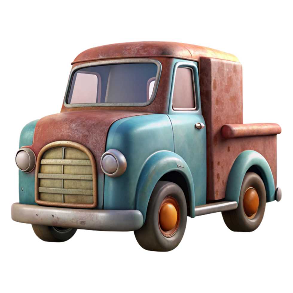 impressive rustic Old Truck Element premium png
